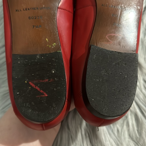 Vintage Etienne Aigner Leather Penny Loafers 7.5 Red White Carmina Bass Oxford - Picture 9 of 15